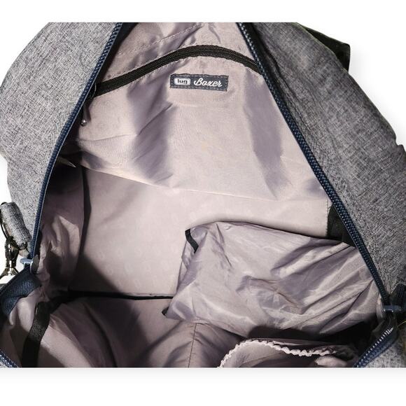 Lug Boxer Packable Duffel Travel Overnight Weekender Carry-on Bag Gray NWOT - Picture 5 of 7